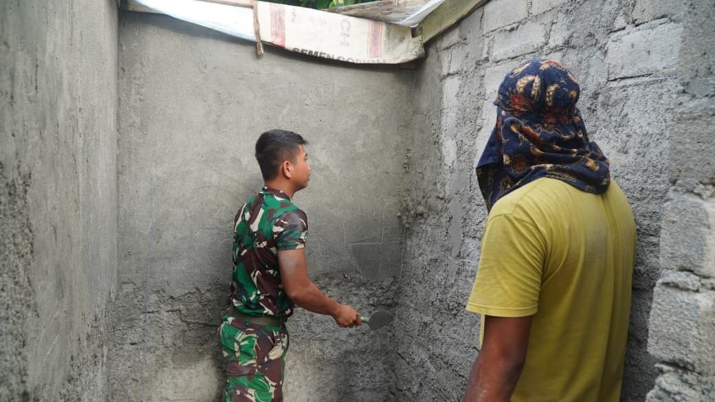 Progres Pelaksanaan MCK di Masjid Quba Desa Umbele Diberikan Fokus oleh Satgas TMMD