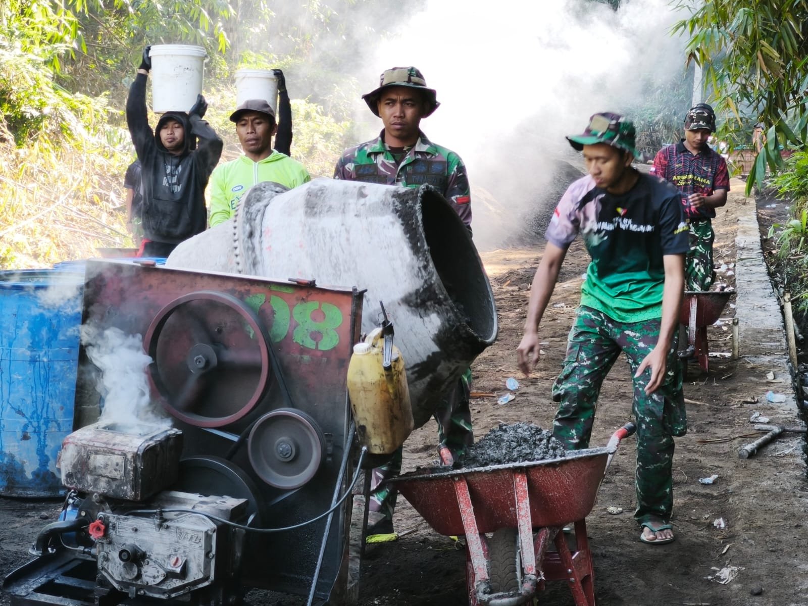Pembangunan Desa Sekardadi oleh Satgas TMMD Ke-129 Kodim 1626/Bangli Makin Berkembang
