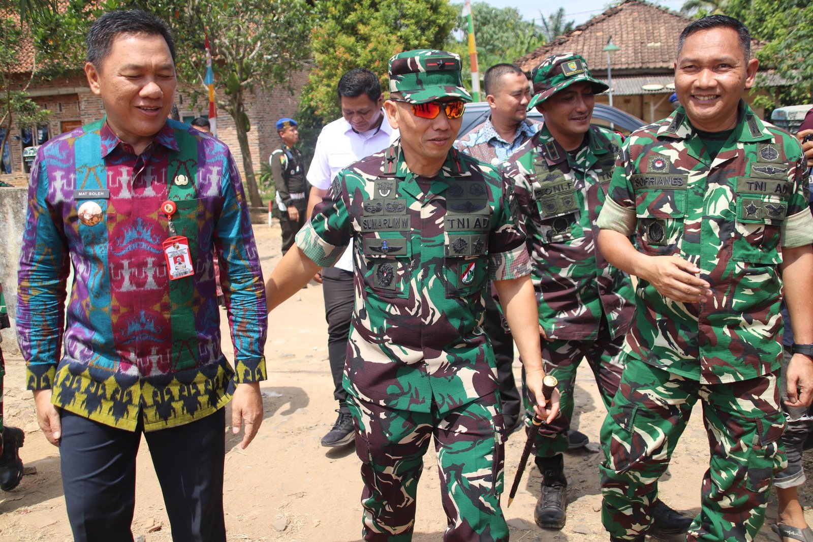 Pengecekan Progres TMMD Ke-129 oleh Danrem 043/Gatam di Lampung Utara