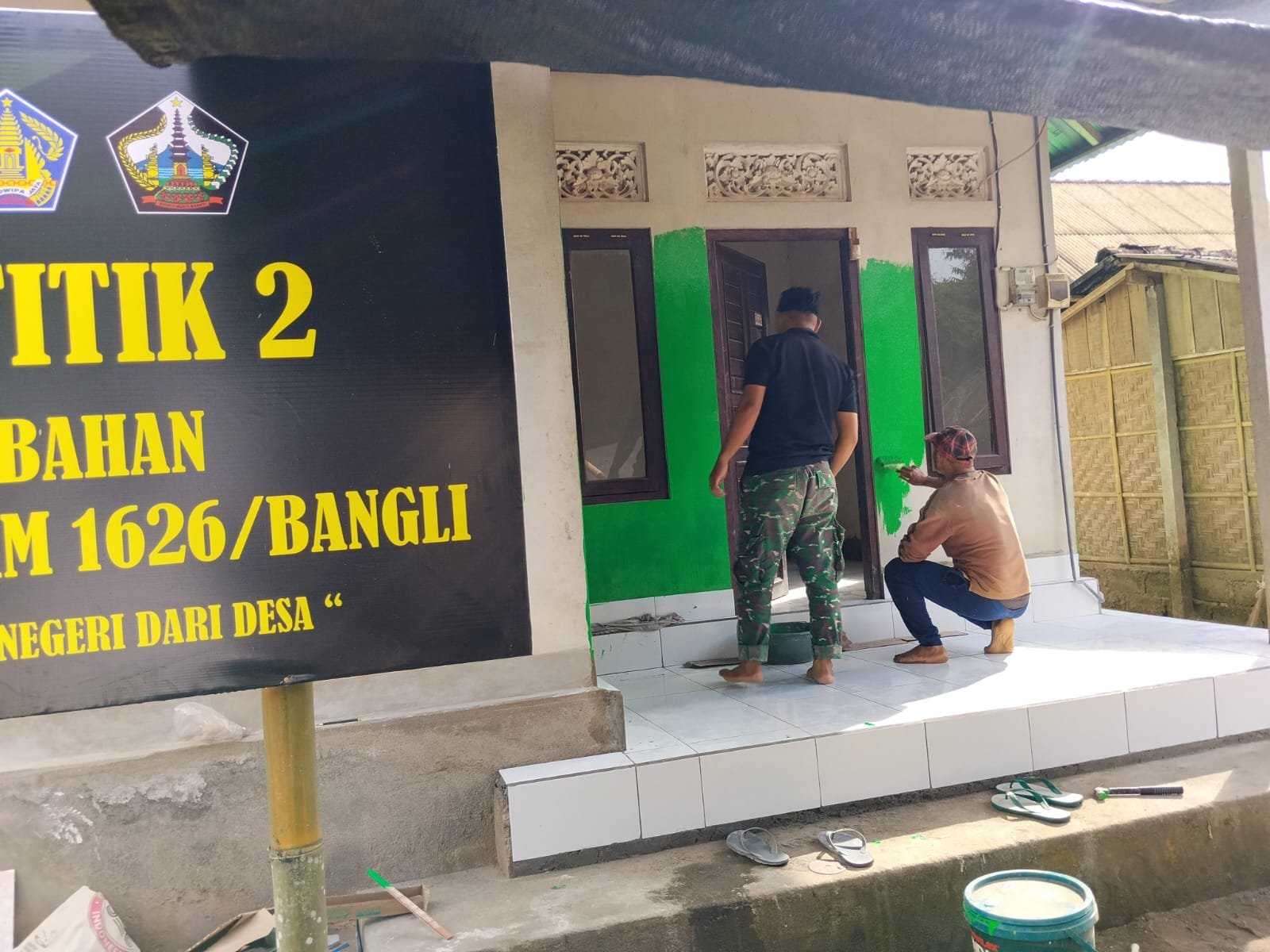 Penyelesaian RTLH TMMD Ke-129, Satgas Kodim 1626/Bangli Fokus pada Finishing