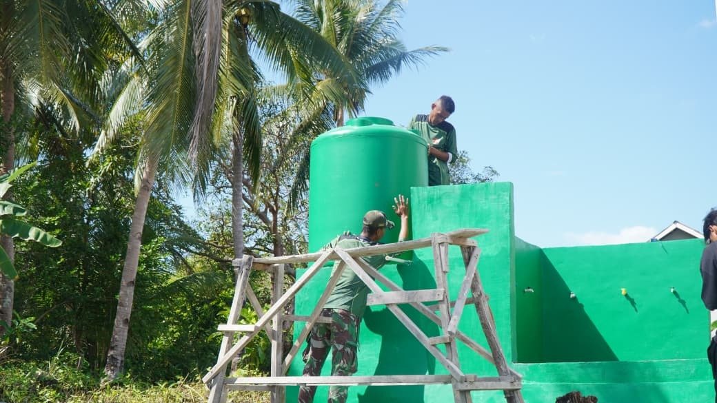 Progres Pembangunan Menara Air di Desa Umbele Lama Terus Meningkat